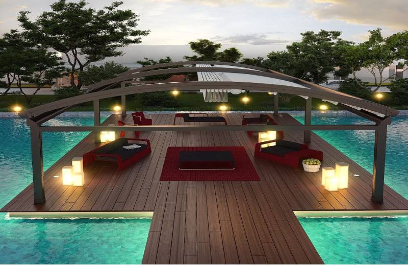 retractable pergola rain cover